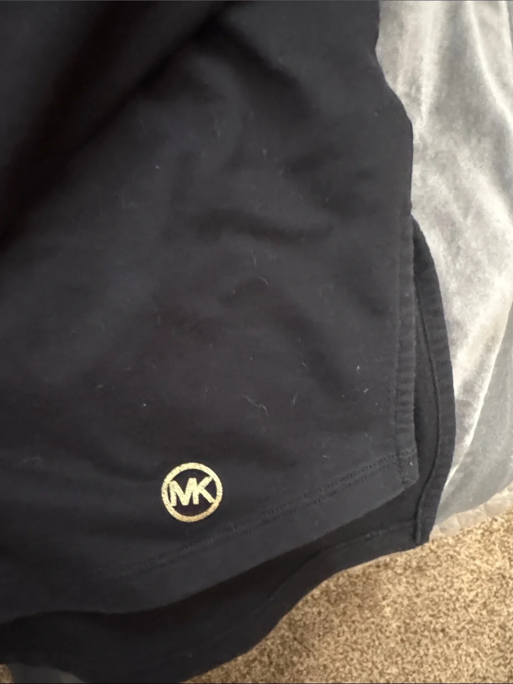 Michael Kors Black Hoodie with Gold Studded MK Logo